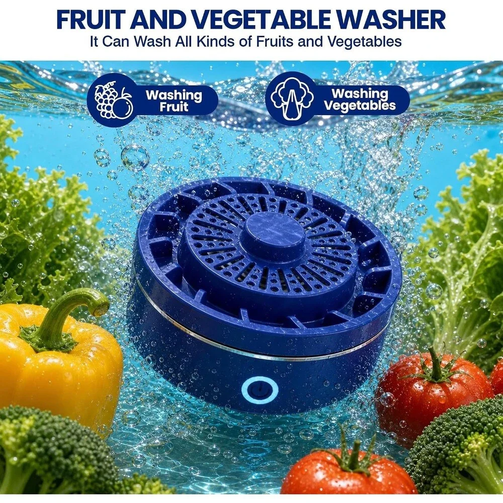 Fruit and Vegetable Washer Purifier, IPX7 Waterproof Wireless Produce Cleaner